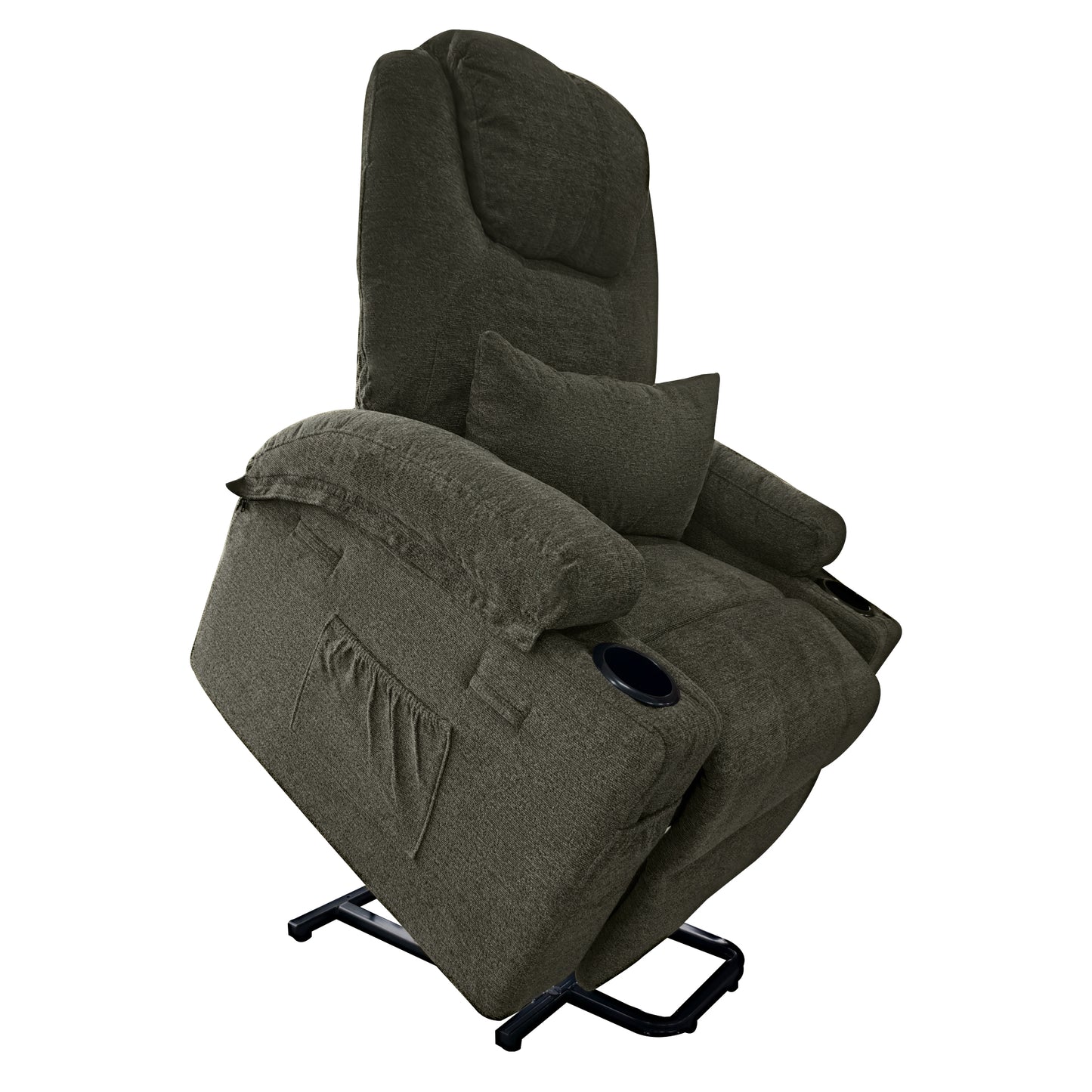 Sillón Masajeador, Reclinable, Calentador y Elevador Eléctrico Gris