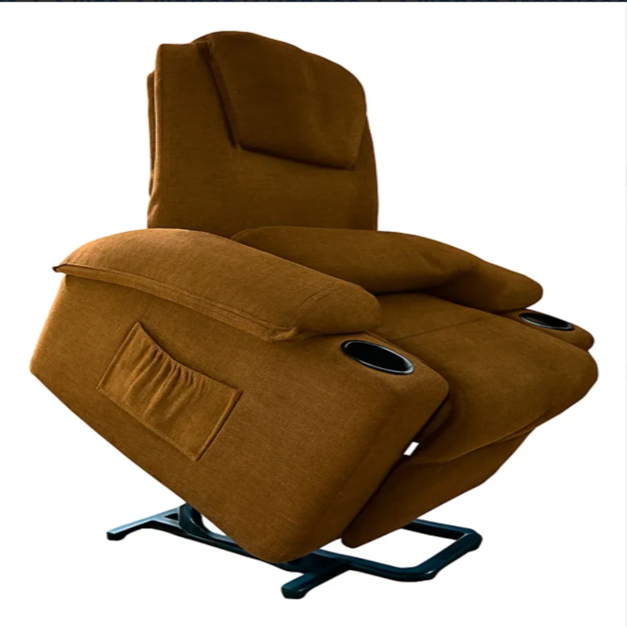 Sillón Masajeador Reclinable, Calentador y con Elevador Electrico Color Chocolate