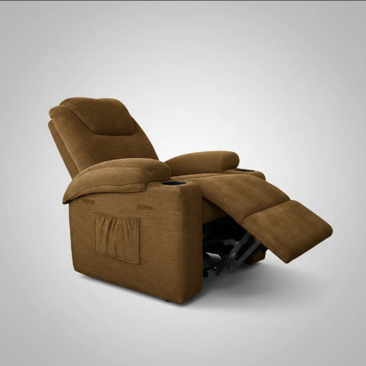 Sillón Masajeador Reclinable, Calentador y con Elevador Electrico Color Chocolate