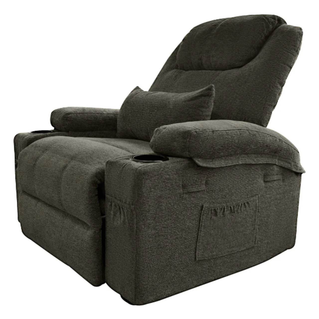 Sillón Masajeador, Reclinable, Calentador y Elevador Eléctrico Gris