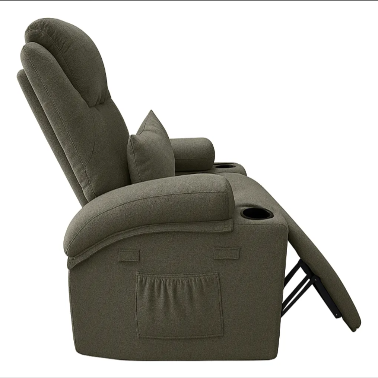 Sillón Masajeador, Reclinable, Calentador y Elevador Eléctrico Gris